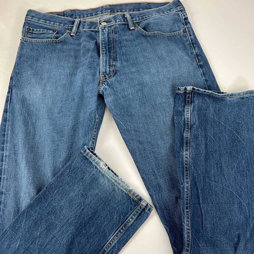 Levi's 514 Straight Jeans Men's Blue Denim 5-Pockets Regular Fit  USA‎ 38 x 34